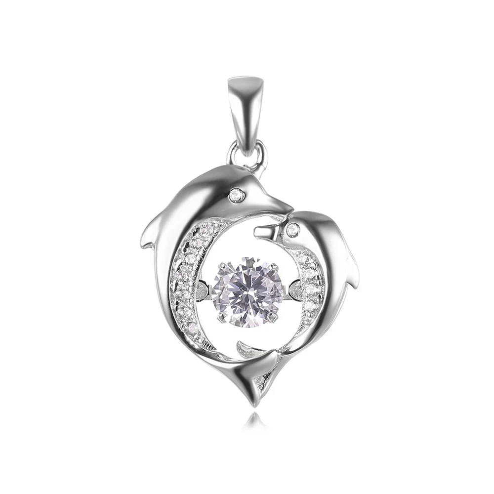 Grace Jewelry Marine Life Dolphin Fish Sea Horse Zircon Animal Fashion Customized Pendants for Necklace