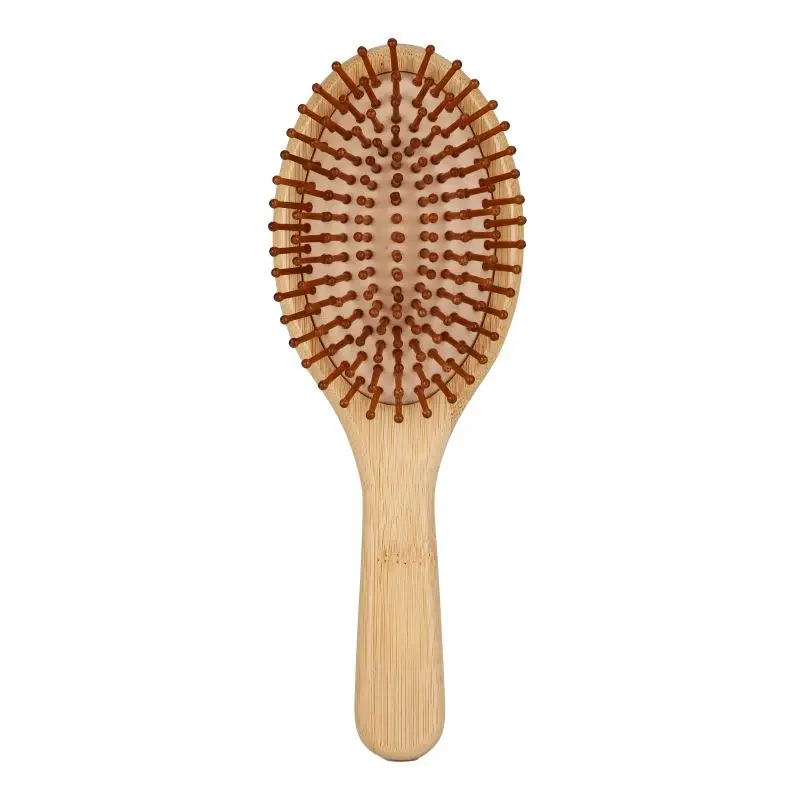 Bamboo Paddle Hairbrush For Kids Infused Oil Brush Packing Box Resin Back Cala Hair 100 Square Wet Handle Padle Brushes Plastic