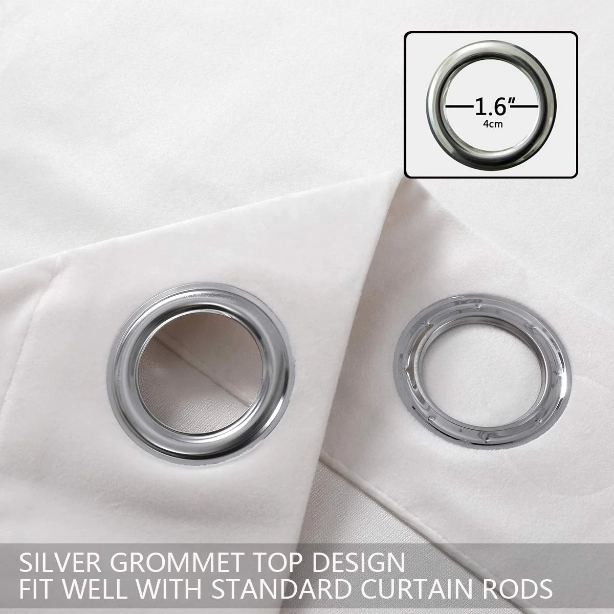 Bindi Rideau Velour Creme White Blackout Soft Velvet Curtains For The Living Room Luxury