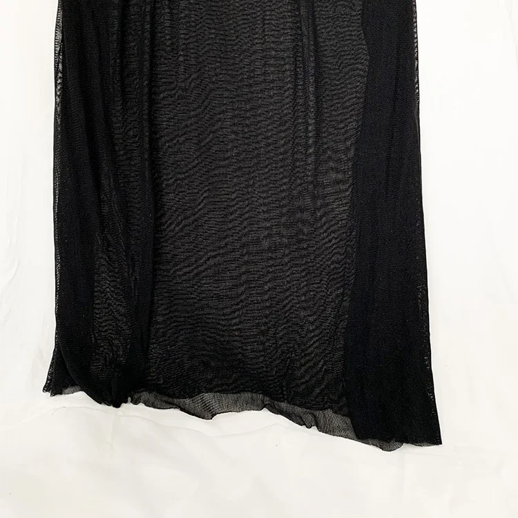 Comfortable 100% Silk Tricot Knitting Textile Net Mesh Fabric For Dresses