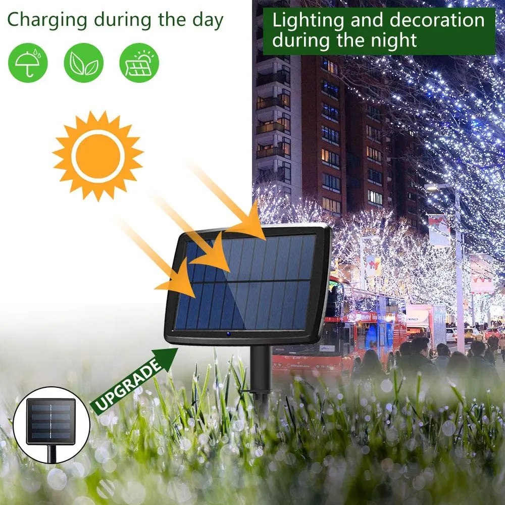 Solar Outdoor String Lights Copper Wire LED Solar String Lights for Room Garden Patio Party Decoration