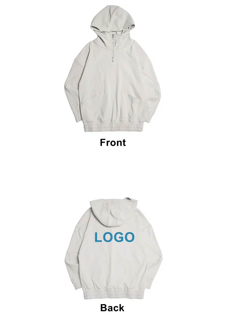 Men  quality silk lined pull over fitness blank streetwear long sleeve white men gentleman jack zipper satin oversized hoodie