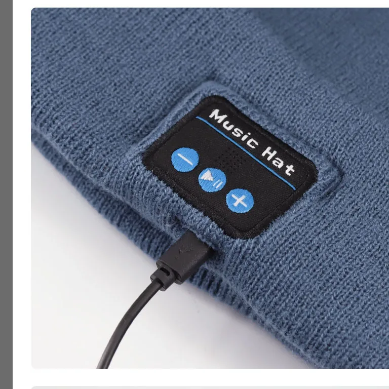 LED Bluetooth Hat Warm Winter Music Beanie with Light Ideal for Running and Skiing