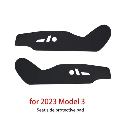 Anti stepping protective sticker PU leather protective pad 2 pieces Suitable for Tesla Model 3/Y seat side anti kick pad