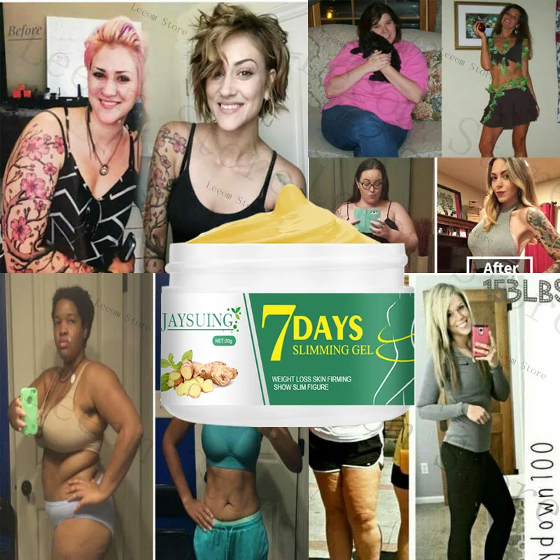 7 DAYS Ginger Slimming Cream Fast Weight Loss Removal Leg Waist Cellulite Fat Burning Massage Cream Whitening Lifting Body Care