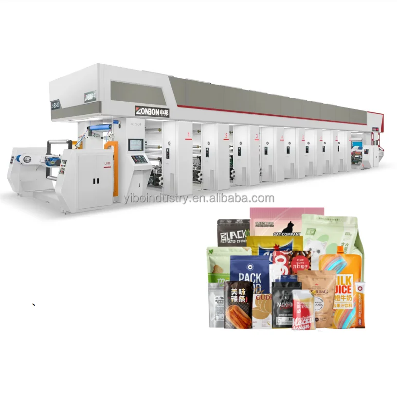 Pet Film Roto-gravure Printing Machine Rotogravure Printing Machines Full Automatic 8 Color Price 6 Colors 350m/min 250m/min