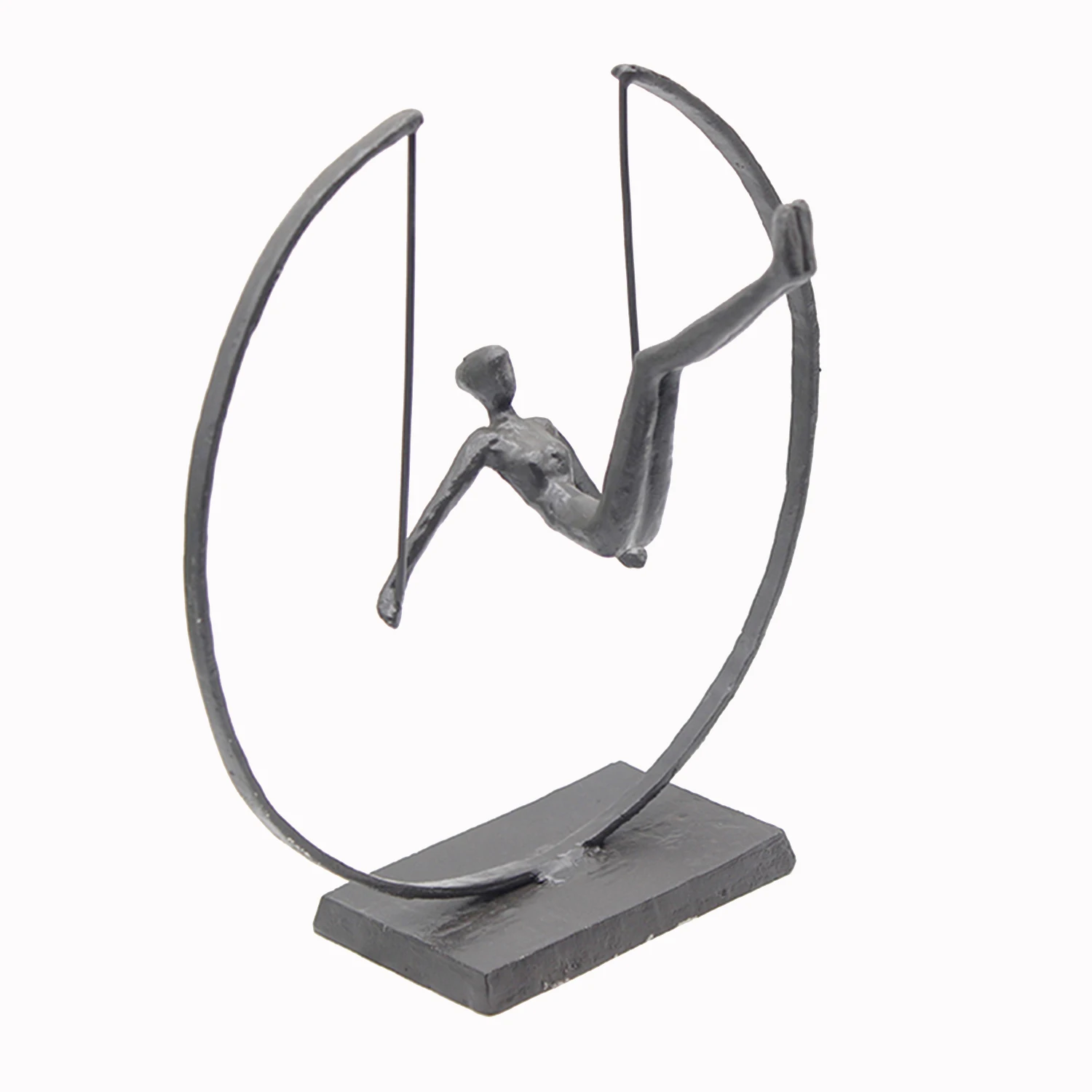 Metal Crafts Gymnastics Figure Home Decor Antique Cast Iron Sculptures Handicraft Ornament