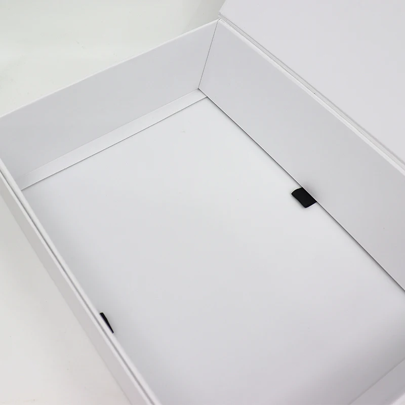 Luxury Black Folding Magnetic Box OEM Custom Logo Baffle Support Rigid Cardboard Paper Box Gift Box For Clothes Cosmetic Packing