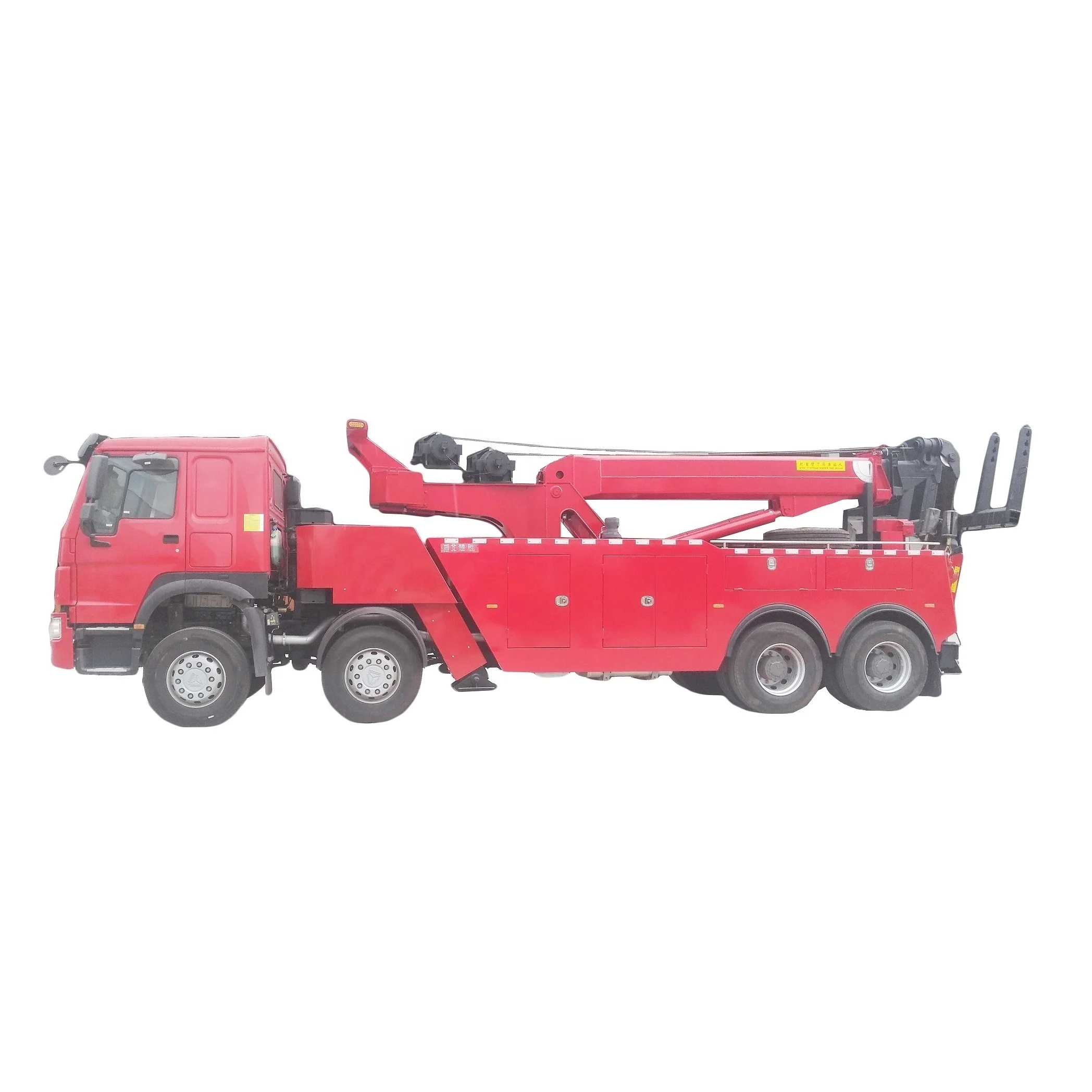 12 Wheel HOWO 8X4 360 Degree 50 Ton Lift Loaded Rotary Wrecker Tow Truck Price