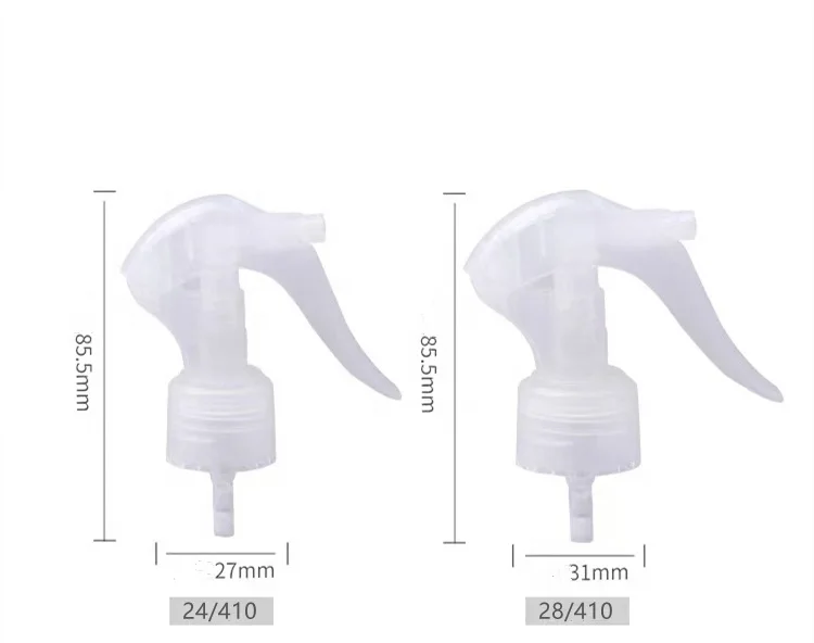 China factory 28/410 plastic fine mist trigger sprayer nozzle cleaning mini trigger sprayer 24/410