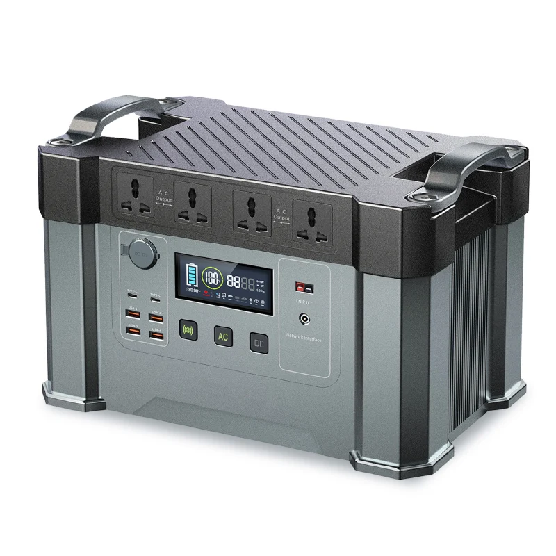 High Capacity APP Control 2000w Portable Power Station Power Station Lithium For Family Use