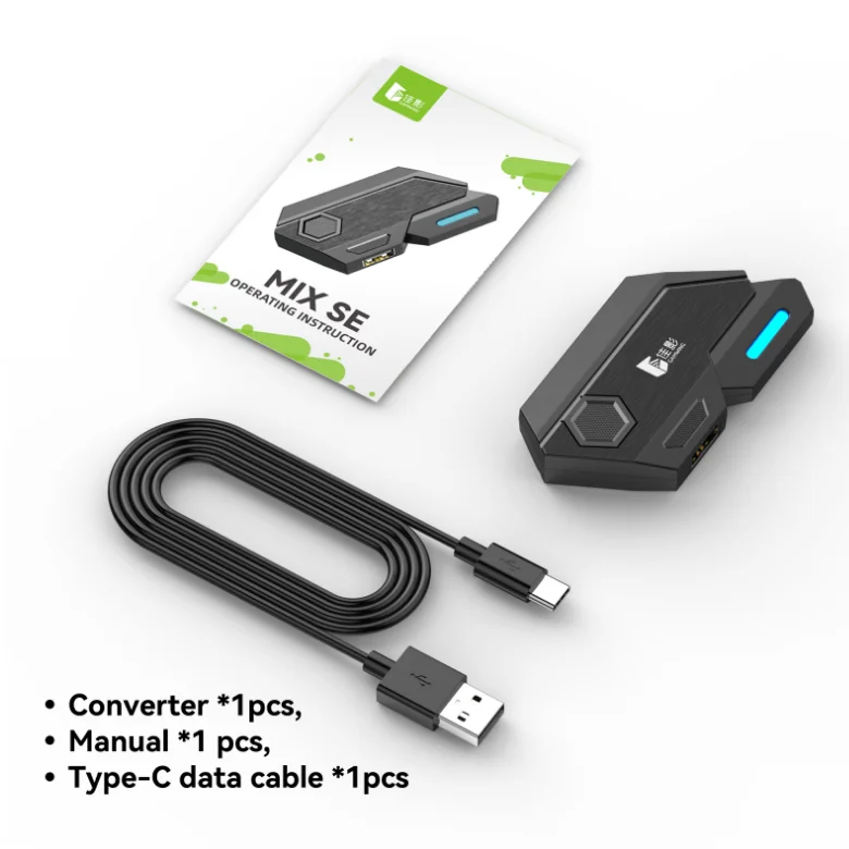 
One Hand Gaming Keyboard Mouse and Converter Pack Backlight for PS3/PS4/PS5/Xbox360/XboxONE/Xbox Series X/Switch Consoles 