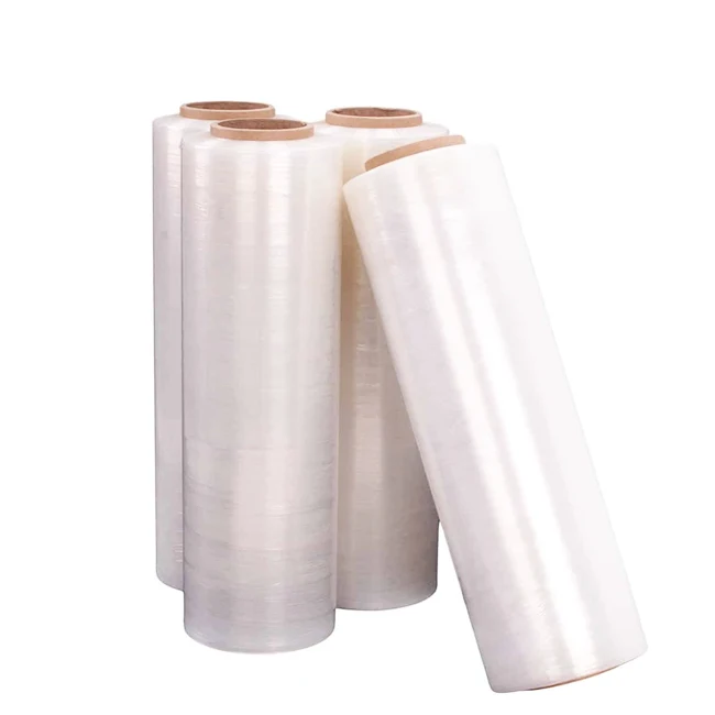 good price plastic pallet stretch wrap film customized stretch wrap transparent pallet wrap film pe stretch film