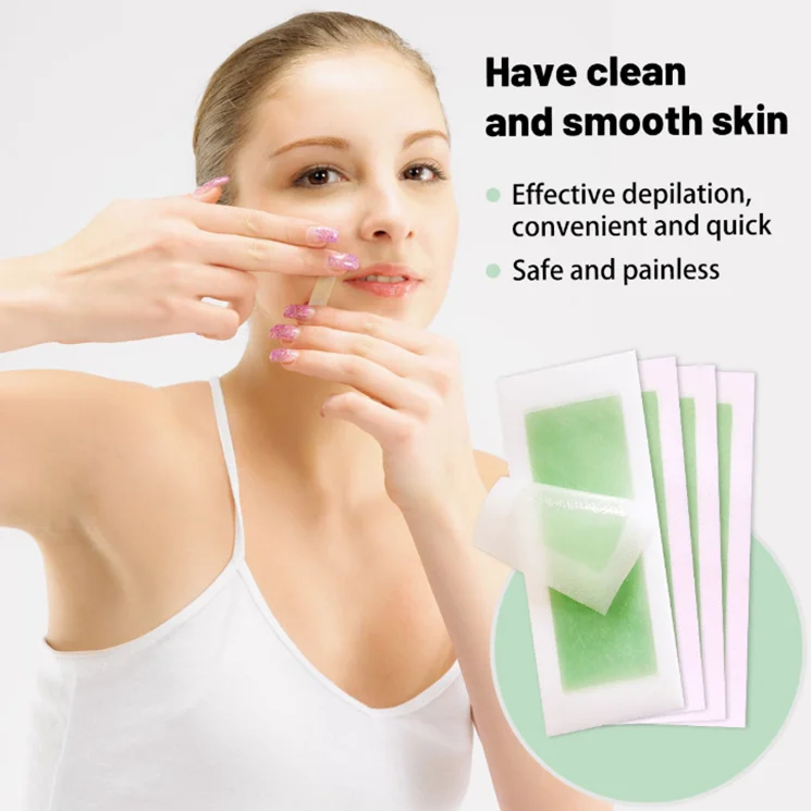 depilatory disposable cold pressed face wax strips hair removal
