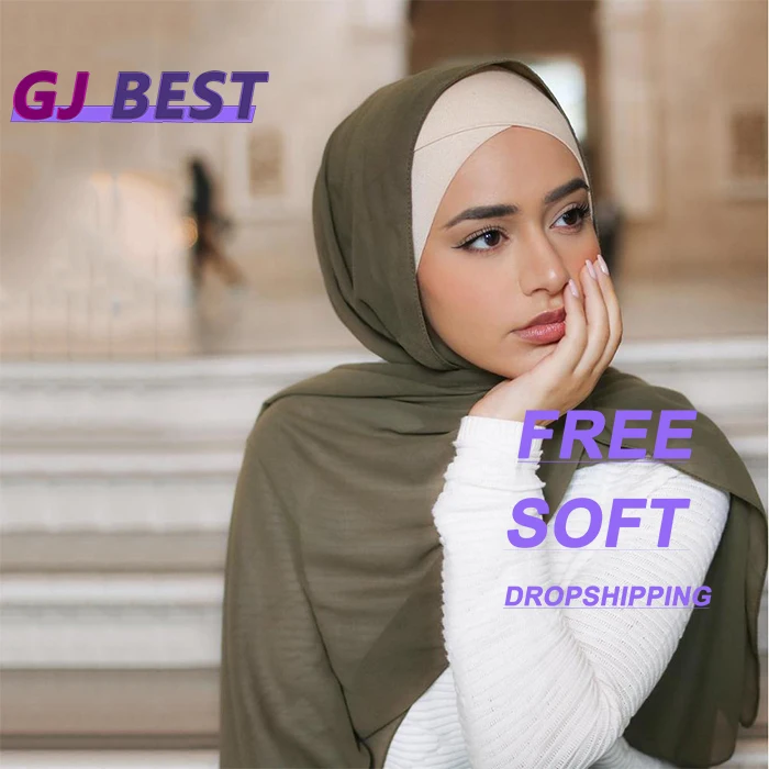 Дубай мгновенный шифон хиджаб мусульманский шарф