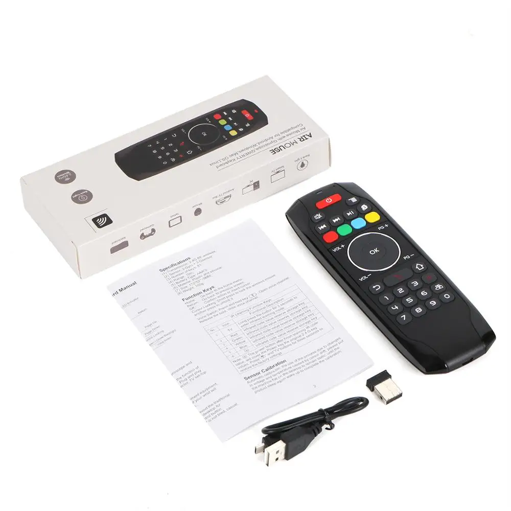 
Factory price G7 air mouse for android tv remote 2.4g wireless usb keyboard remote control 