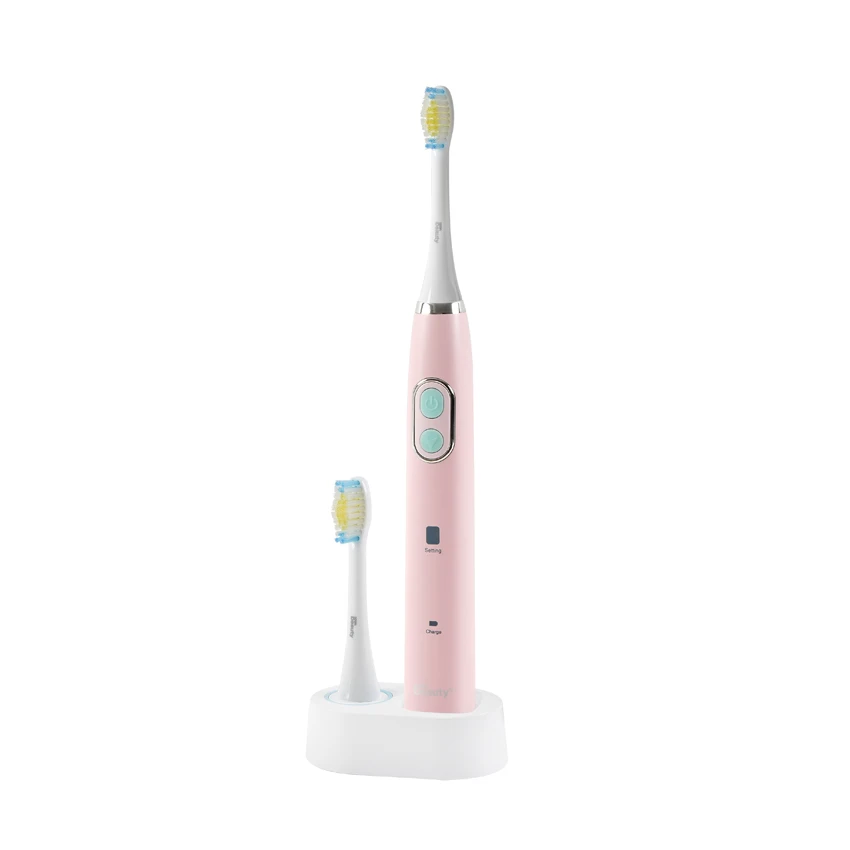 IPX7 waterproof driven by magnetic motor 5 modes 10 levels sonic electric toothbrush with LCD display