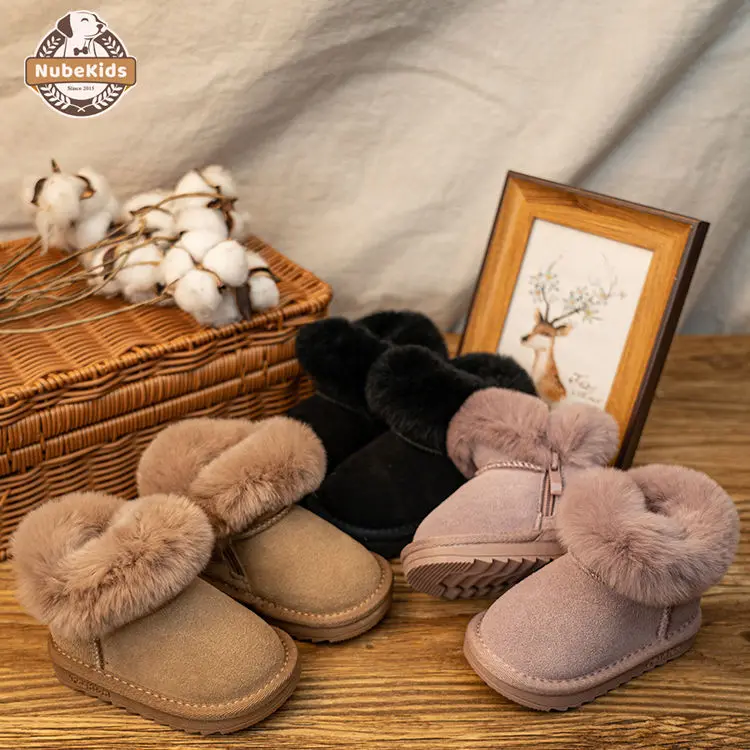 School Student Snow Walking Boots Boys Girls Wholesale Warm Comfortable Snow Boots