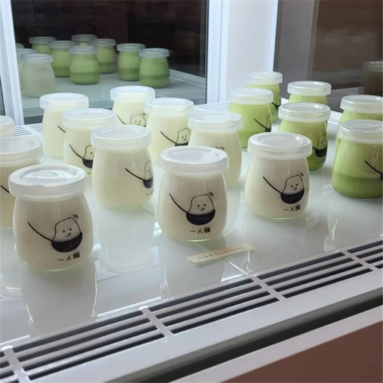glass yogurt cup 100ml 150ml 200ml 250ml yogurt bottle for pudding jam jelly cubilose storage holders glass pudding jars