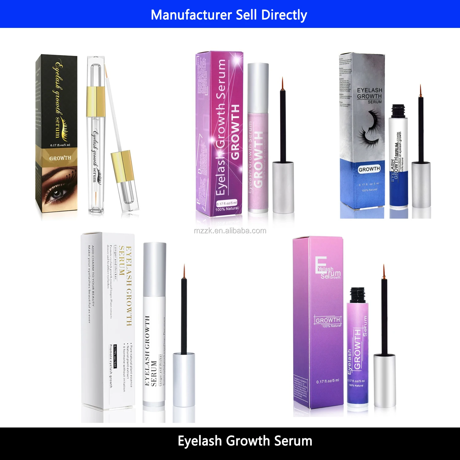 Customized Easy to Apply lash serum Eyelash Growth Serum