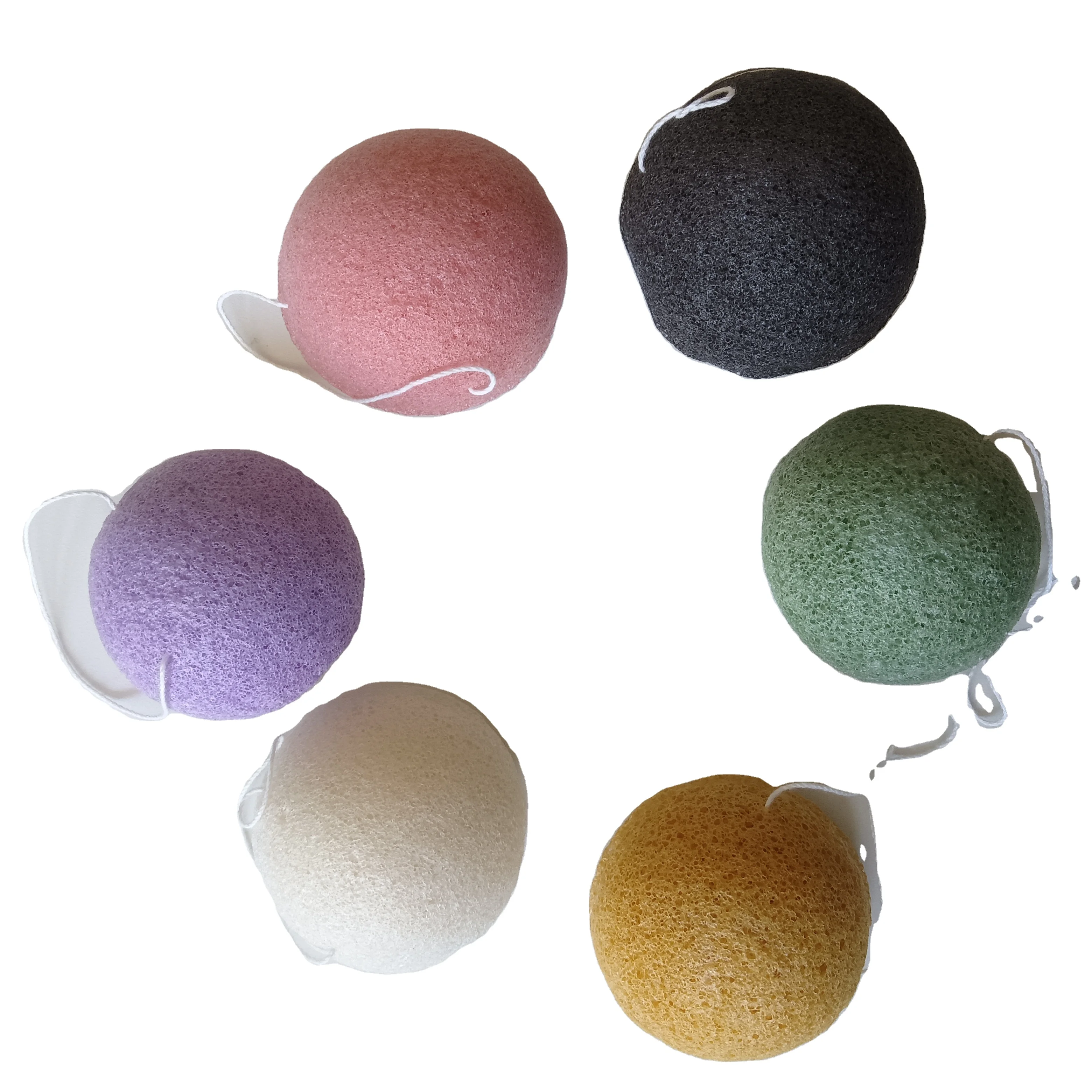 Wholesale Custom Shape Activated Facial Face Cleaning Puff Sponge Natural Organic Konjac Sponge For All Skins