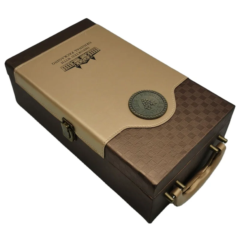 More choice hign end customized 7 inch LCD screen light control video gift box invitation packaging box for 2pcs wine bottle