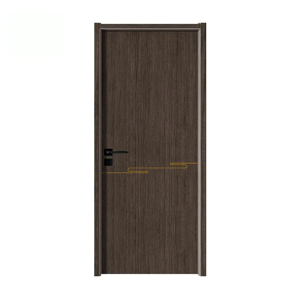 Latest New Design PVC Wooden Swing Wood Door Waterproof Frame and Accessories Handle Doors for Houses Interior