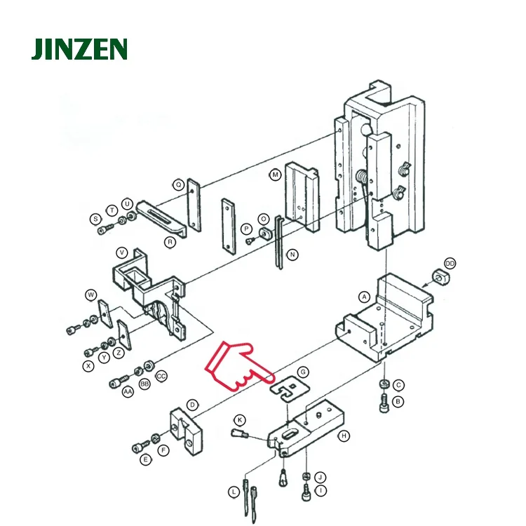 DT0119-001 knife for Avery dennison ST9000 plastic staple attacher machine