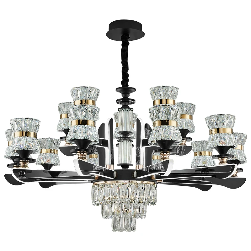 Zhongshan новый дизайн прозрачная Хрустальная лампа вилла гостиная спальня освещение Современная элегантная столовая Ресторан люстра лампа