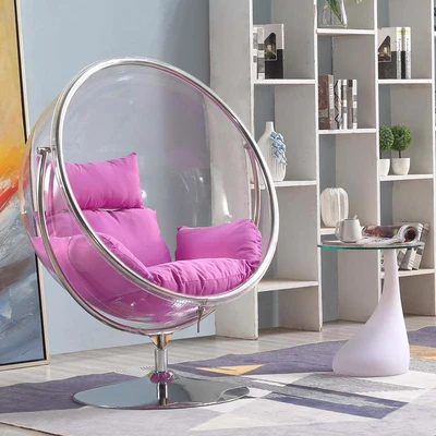 2021 Hot sell luxury Popular Hanging  chairs swing egg Globe Golden Bubble acrylic Chair outdoor hotel living room garden chaise
