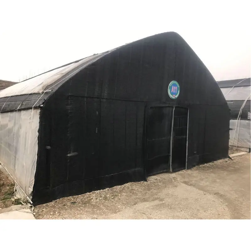 9m Single Tunnel 200 Micron Plastic Film Mushroom Greenhouse