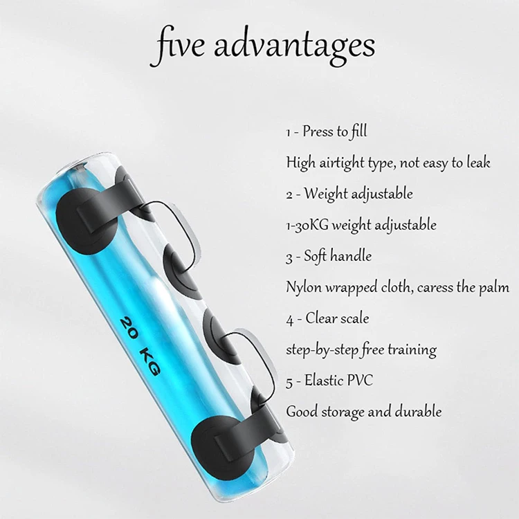 New Arrival Aqua Training Bag Ajustable Weight Weightlifting Fitness Water Bag Training Water Filled Power Aqua Sandbag