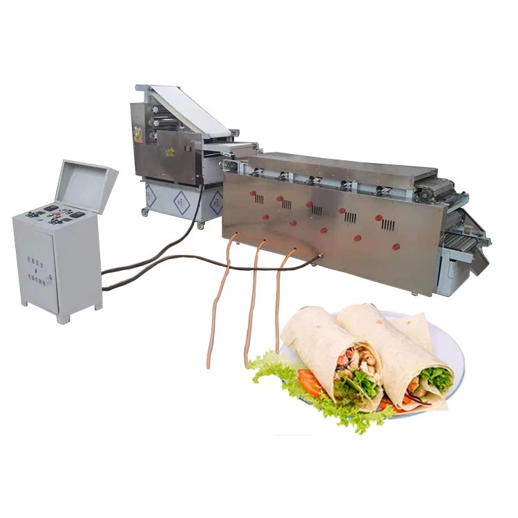 Automatic Pita Bread Machine Arabic Bread Production Line For Tortilla Roti Chapati Making Forming Baking Oven Price On Sale
