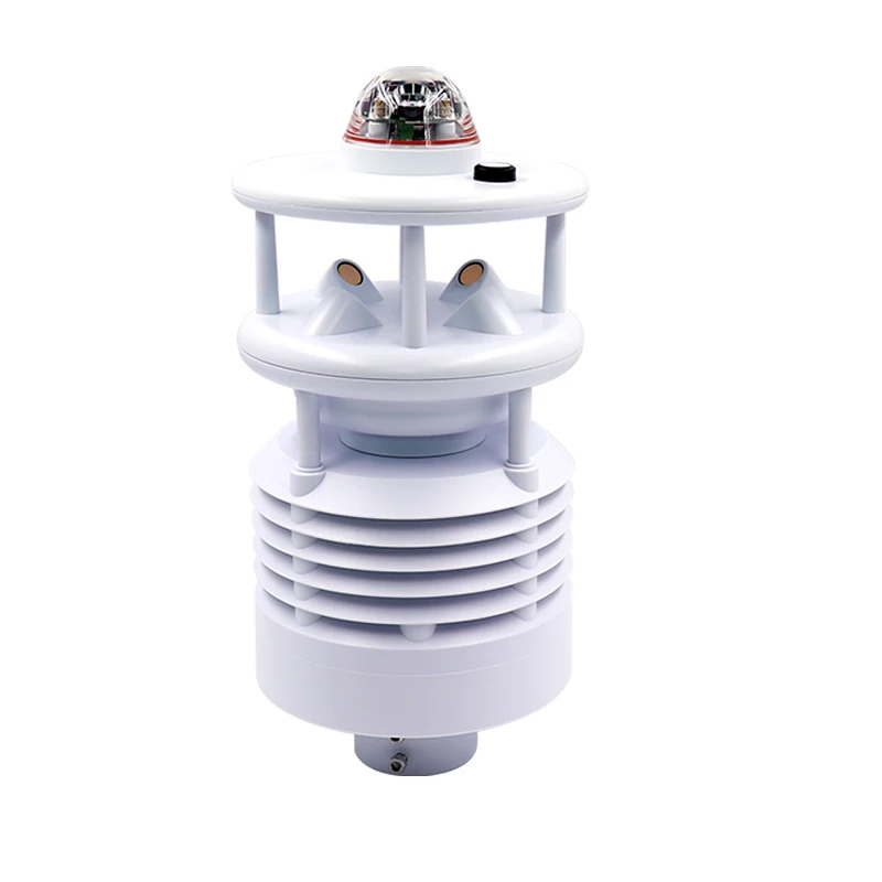 Integrated Air Temperature humidity pressure wind speed direction rain illumination PM2.5 PM10 compact weather station