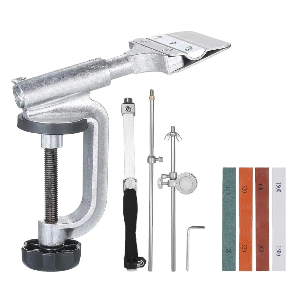 High quality RX-008 Fix Angle Adjustable Knife Sharpener with 6 whetstone for Kitchen