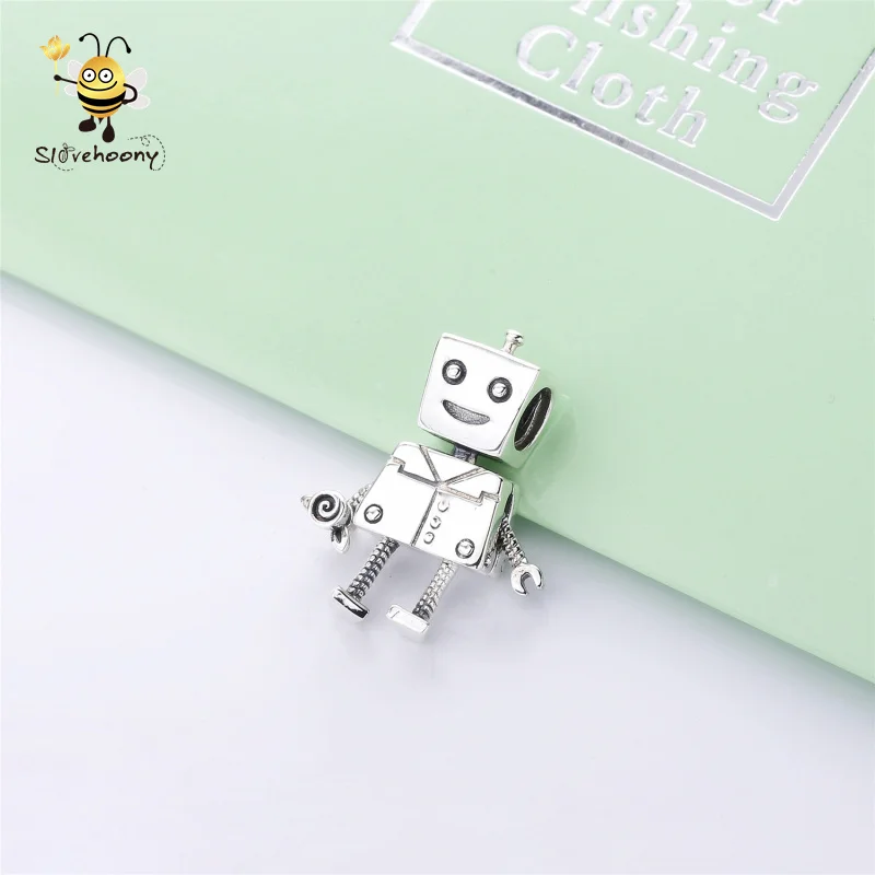 Classic Robot Charms For Jewelry Making Jewelry Accessories Enamel Pendant Custom Logo Beads