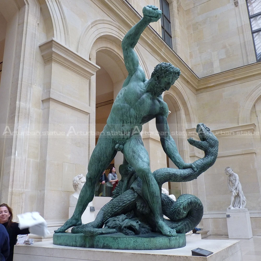 Hercules bronze statue  life size nude man bronze Hercules statue