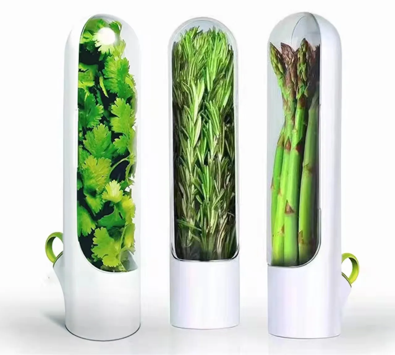 Herb Savor Storage Container Freshness keeper Herbs Saver Transparent Jar Refrigerator Herb Savor Pod