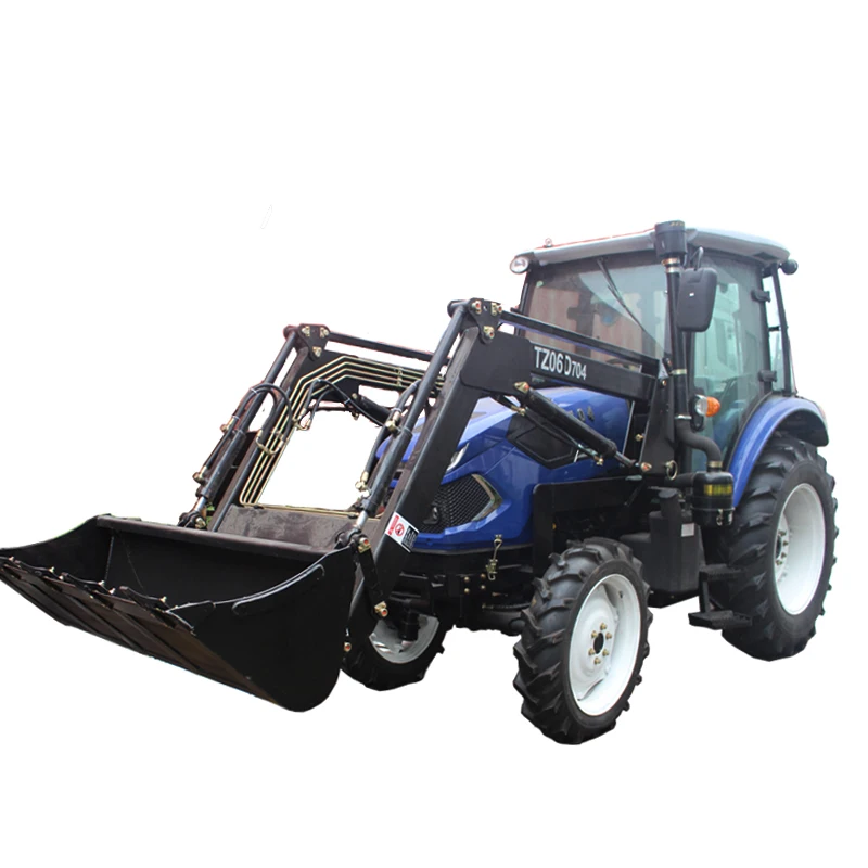 70hp x4 wheel drive agriculture farm tractor with front loader