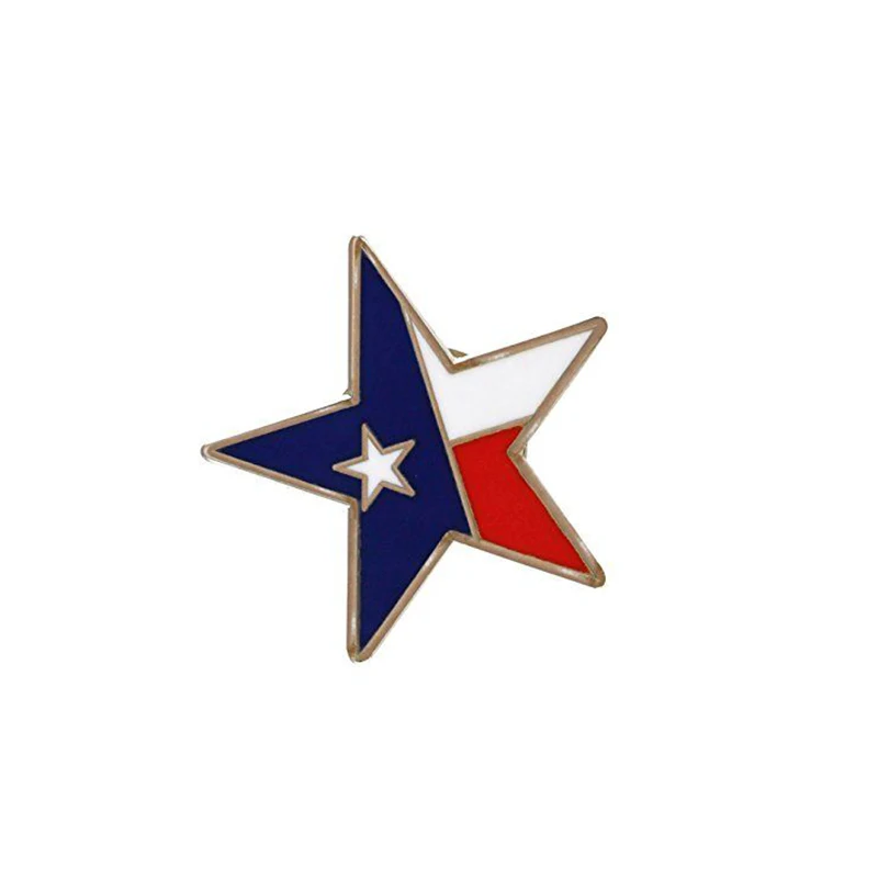 High quality custom metal texas flag lapel pin badge