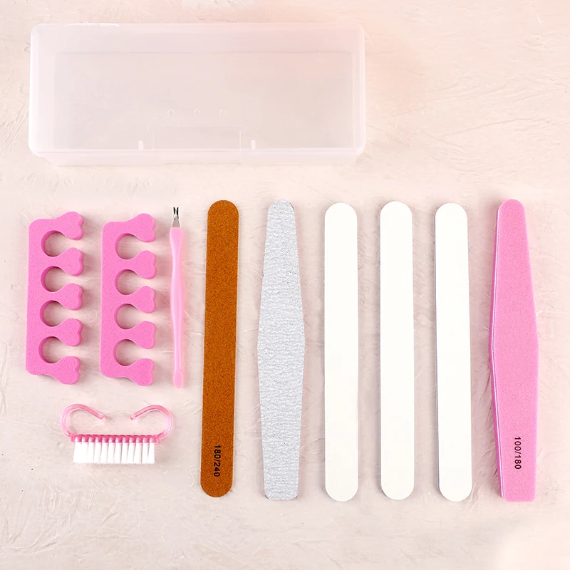 Nail shop peeling scissors professional tools manicure nail file finger cotton steel push fork special set