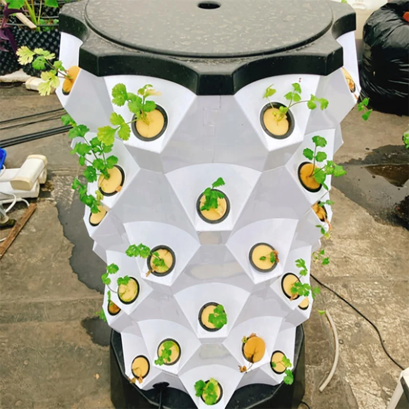 Low Cost Agricultural Used Greenhouse Aeroponics Vegetables Planting Tower Indoor Garden Hydroponic Growing Tower for Sale