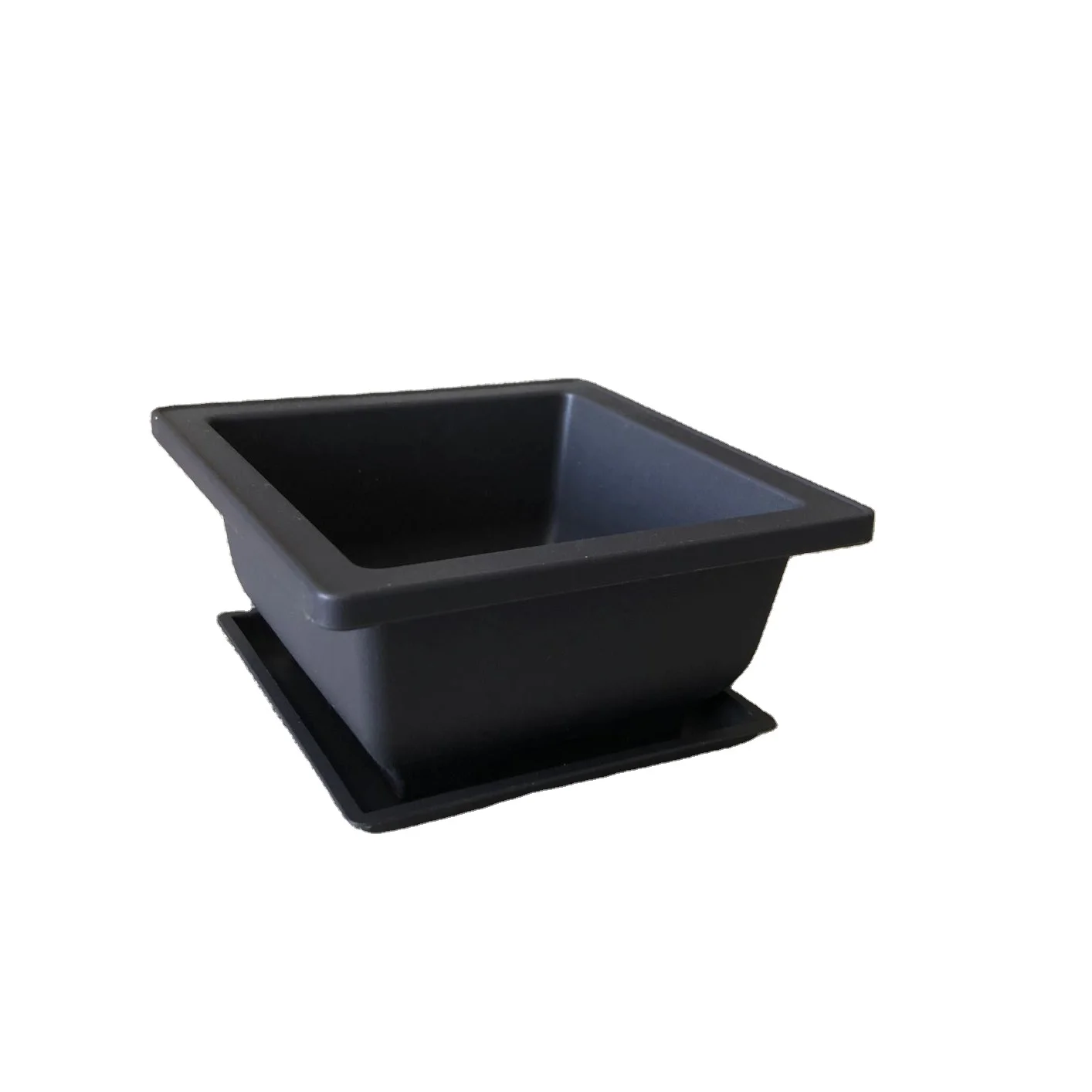 12.1*12.1*5.8cm 350ml square bonsai flower pots succulent planter flower pot plastic purple clay pot