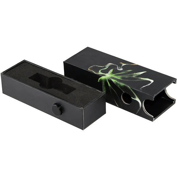 Custom 0.5ml 1ml Child Proof CR Carts Boxes Child Resistant Cartridge Packaging Box with EVA Foam And Press Button