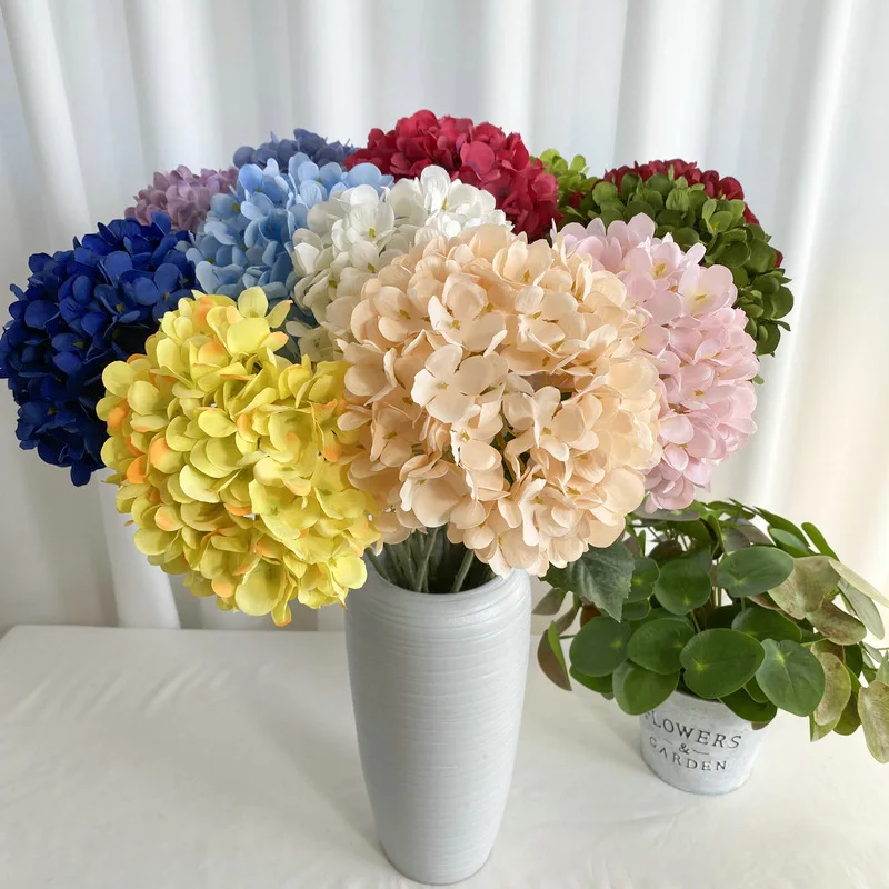 Real Touch Hydrangea Flower White Hydrangeas Flowers For Wedding Decoration