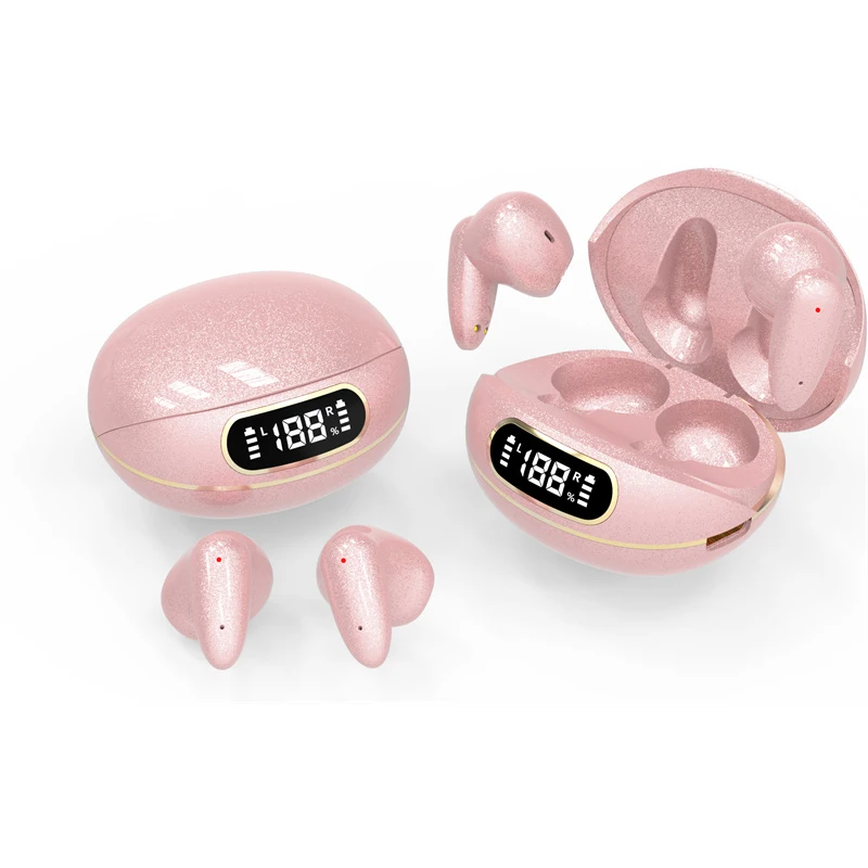 Настоящие беспроводные наушники со светодиодным цифровым дисплеем, водонепроницаемые беспроводные наушники, гарнитура, спортивные наушники