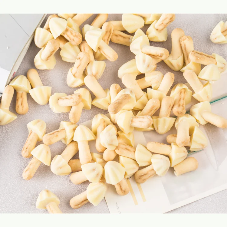 Compound CHOCOLATE+ BISCUITS Mushrooms in foil bag into printed box