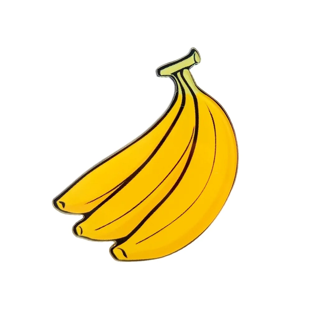 Wholesale Fruit DIY Accessories Plastic Lapel Pin Badge Printed For Garment