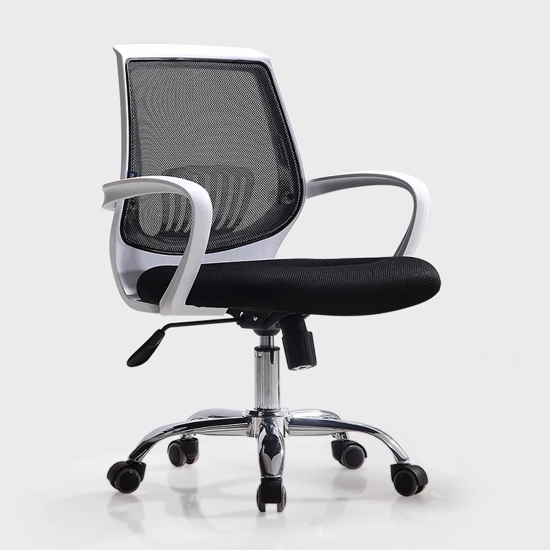 white branded plastic frame mesh ergonomic office chair HE-2102