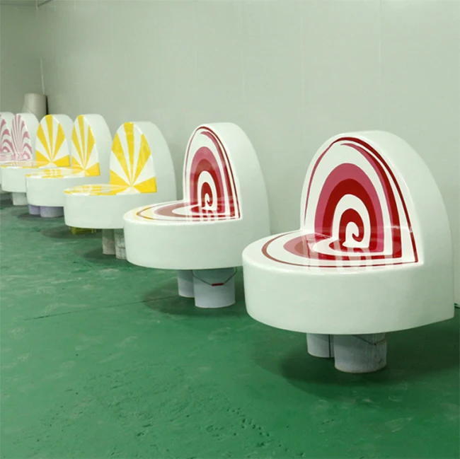 Y059 Candy chair Shopping mall public rest leisure Sweet stool commercial street sales departments art decoration candy chairs